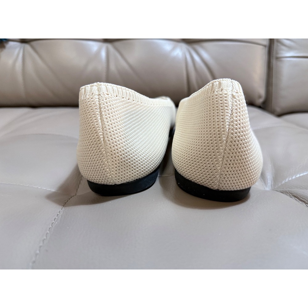 Vivaia Ballet Flats Aria 5.0 Pointed Toe Cream Ivory Knit Shoes Womens 43 - Picture 3 of 7